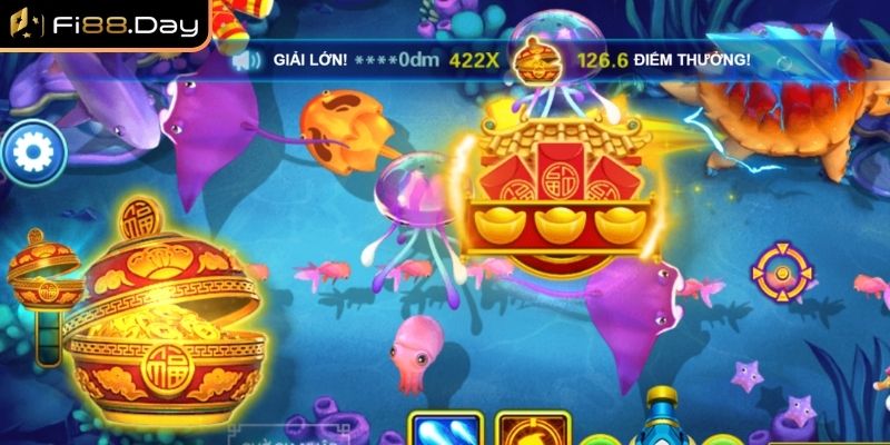 Bắn Cá Thần Tài Fi88 - Săn Mồi Đổi Thưởng Cực Khủng 2 Đạn điện giật tự động