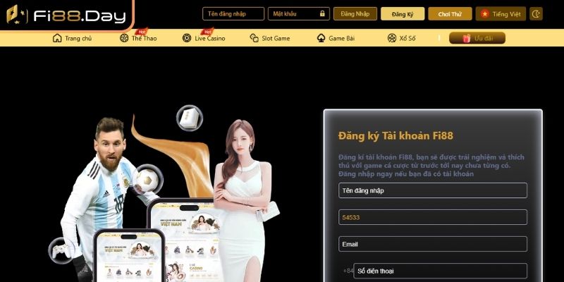 Đăng Ký Fi88 - Hướng Dẫn Tạo Tài Khoản Cho Người Mới Bắt Đầu 2 Hoàn tất đăng ký