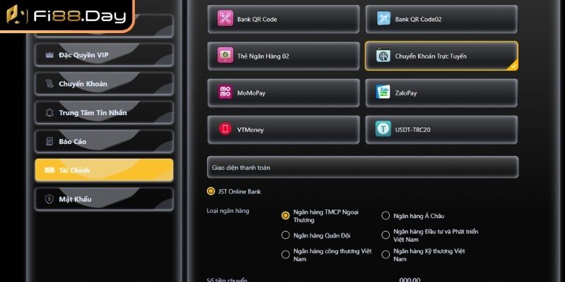 Nạp Tiền Fi88 - Hướng Dẫn Chi Tiết, An Toàn Và Tiện Lợi 2 Nạp tiền qua Banking