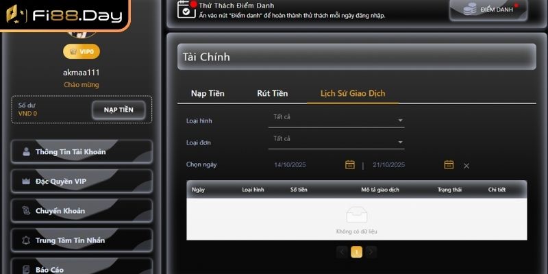 Rút Tiền Fi88 - Hướng Dẫn Giúp Bạn Giao Dịch Nhanh, An Toàn 2 Kiểm tra giao dịch