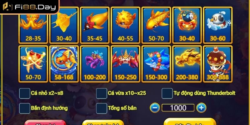 Kho vũ khí phong phú